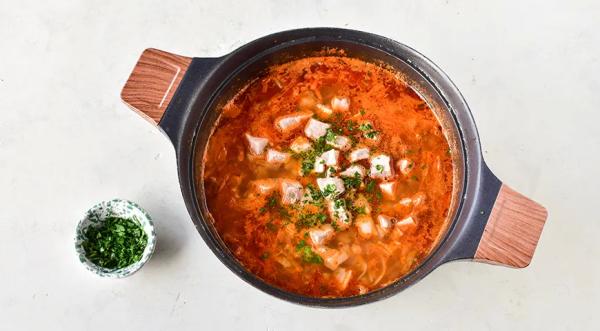 Рассольник с капустой и солеными огурцами