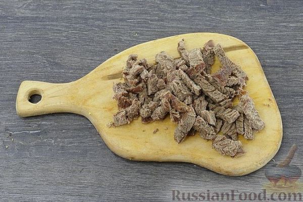 Мясной салат с морковью по-корейски и болгарским перцем